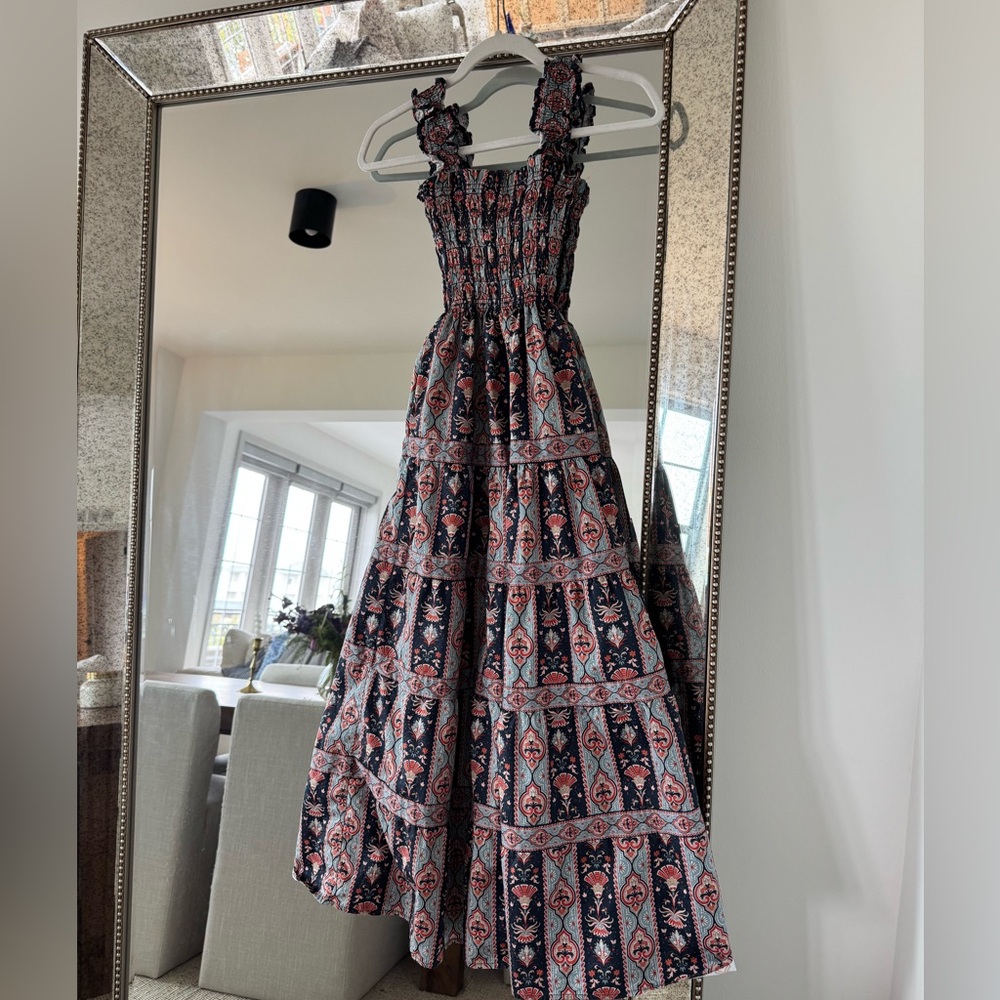 Chic Patterned Midi Dress